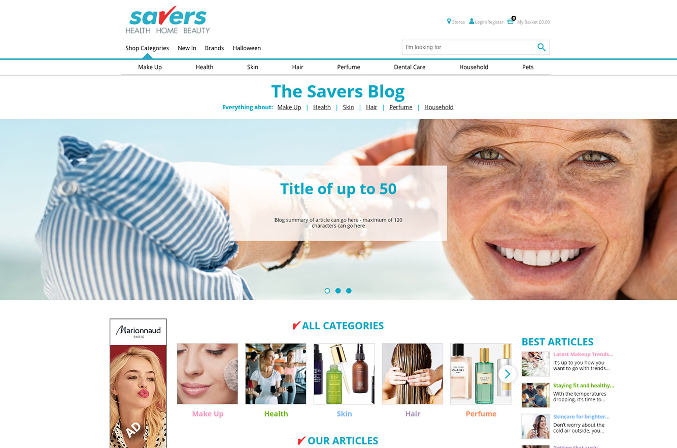 savers blog homepage